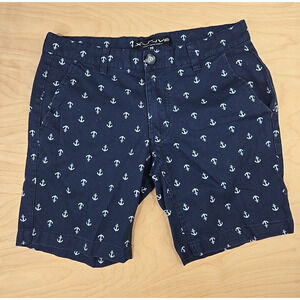 X-S-IVE Men’s Anchor Blue Shorts Flat Front Size 29